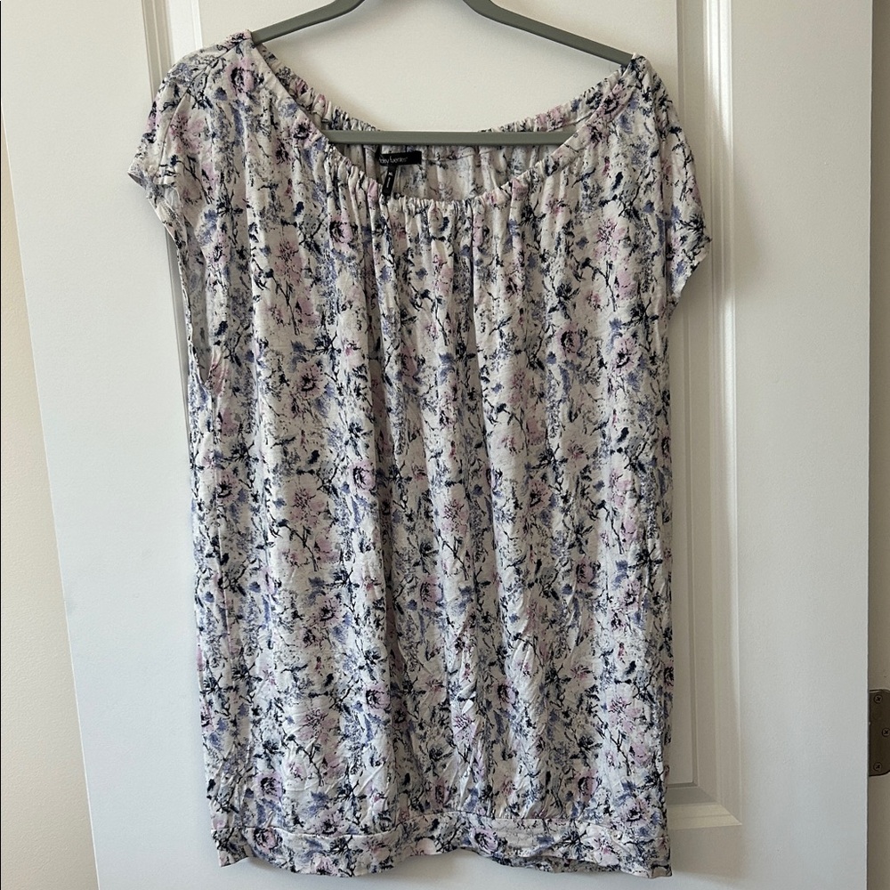 Daisy Fuentes Lavender Floral Blouse